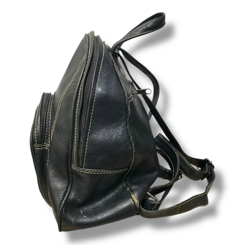 🎒 Vintage Esprit Accessories Black Leather Mini Backpack‎ 🖤